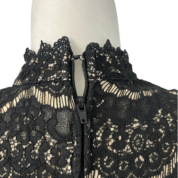 Three Hearts Black and White Halter Sheath Dress - Picture 6 of 14